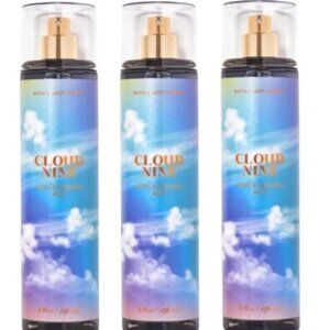 Bath & Body Works CLOUD NINE Fragrance Mist Spray 8 fl oz x 3